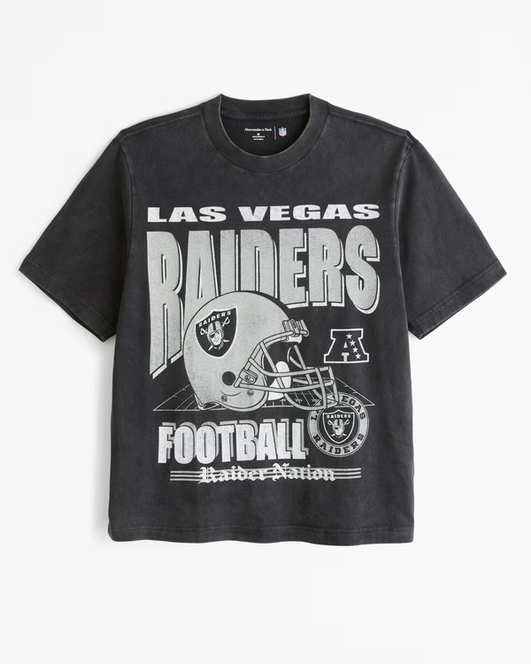 Las Vegas Raiders Vintage-Inspired Graphic Tee | Abercrombie & Fitch (US)
