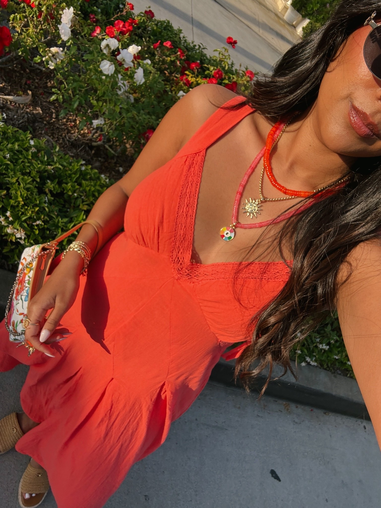 Fav necklace stack🌷🍉 @ALLIE+BESS 

Wearing the Adele necklace in pink and orange