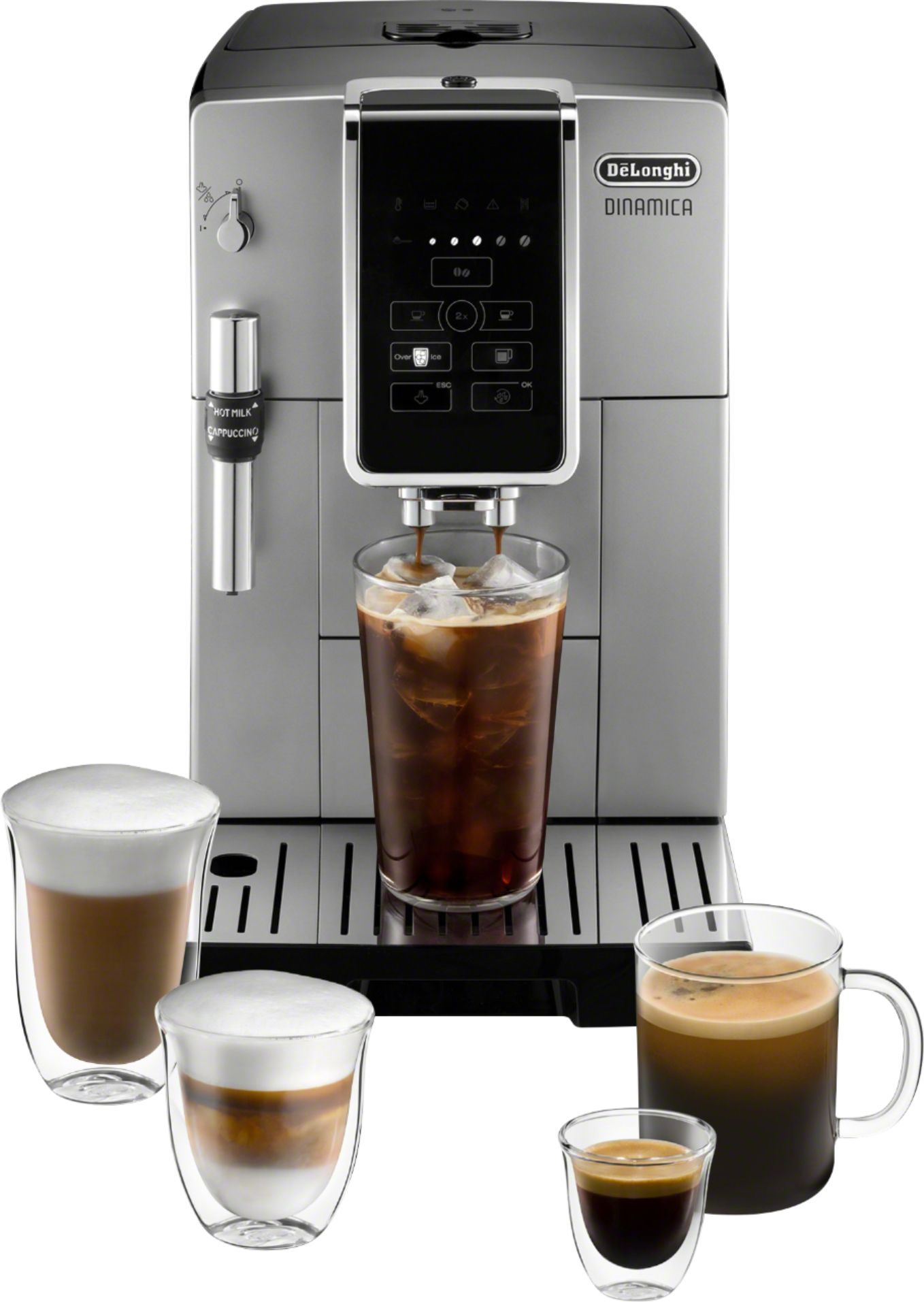 De'Longhi Dinamica TrueBrew Over Ice Fully Automatic Coffee and Espresso Machine, with Premium Ad... | Best Buy U.S.