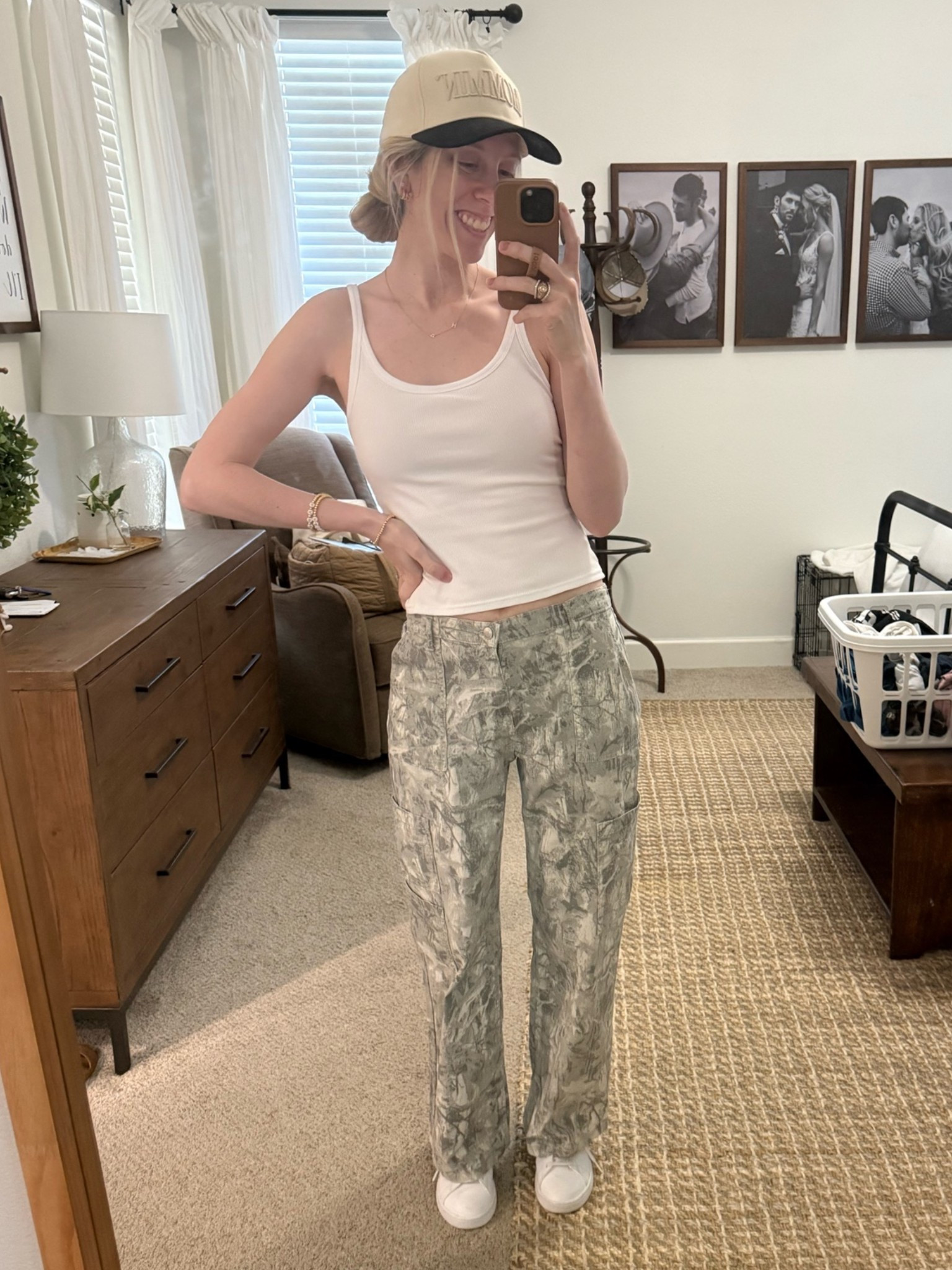 Loving these Walmart camo cargo pants!! 

I’m 5’7” wearing the full/regular length, I tried on the long length and it was just a tad too long for me!

#LTKmomlife #LTKootd #LTKSeasonal