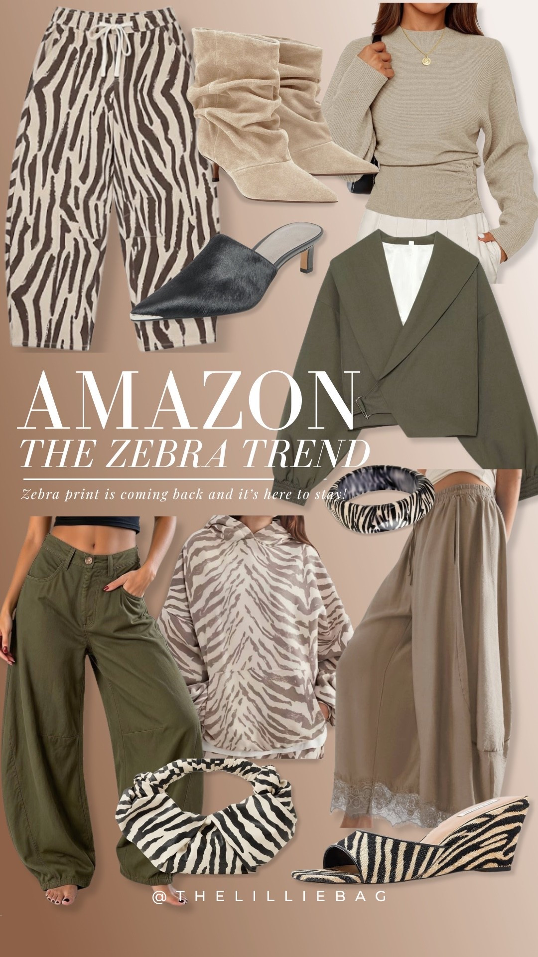 Zebra is having a MOMENT 🦓🤎 and Amazon is already all over it! I love mixing the print with olive, taupe + soft neutrals so it feels chic and wearable instead of over-the-top. From statement pants and a cozy hoodie to shoes + accessories, these are such fun pieces to work into your fall wardrobe.

Are we into the zebra comeback?! 👀

Amazon fashion finds, zebra print trend, zebra print outfit, fall trends 2026, Amazon fall fashion, women’s fall outfits, animal print trend, fall outfit ideas, neutral fall fashion, zebra print pants, zebra print shoes, Amazon clothing finds, women’s fashion trends 2026, transitional fall outfits, affordable fall fashion

#LTKootd #LTKSeasonal