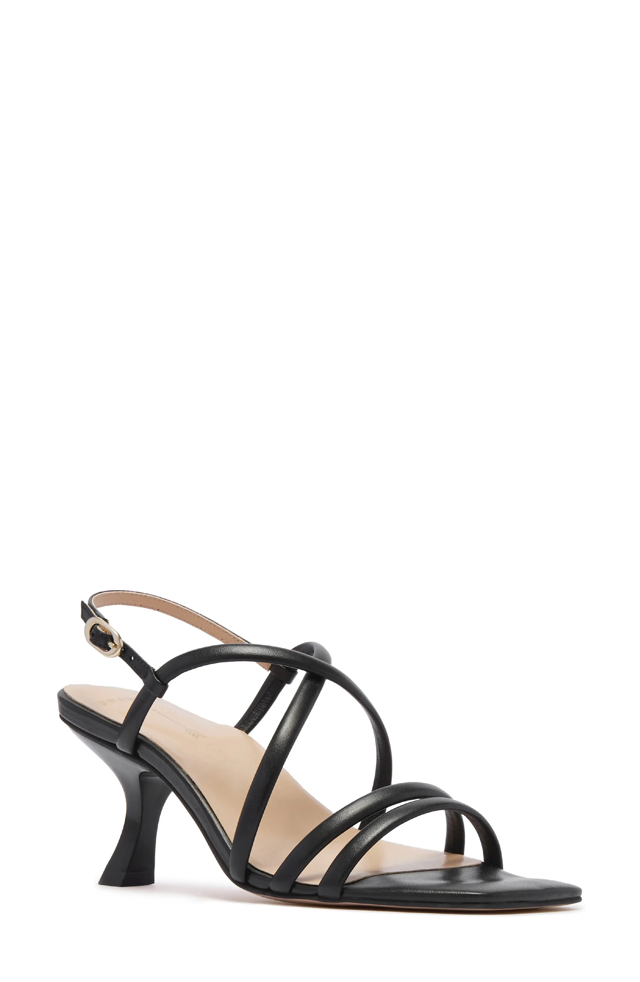 FRANKIE4 Giselle Ankle Strap Slide Sandal in Black at Nordstrom, Size 11 | Nordstrom