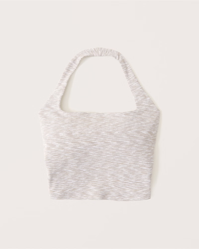 Space-Dye Seamless Fabric Halter Tank | Abercrombie & Fitch (US)