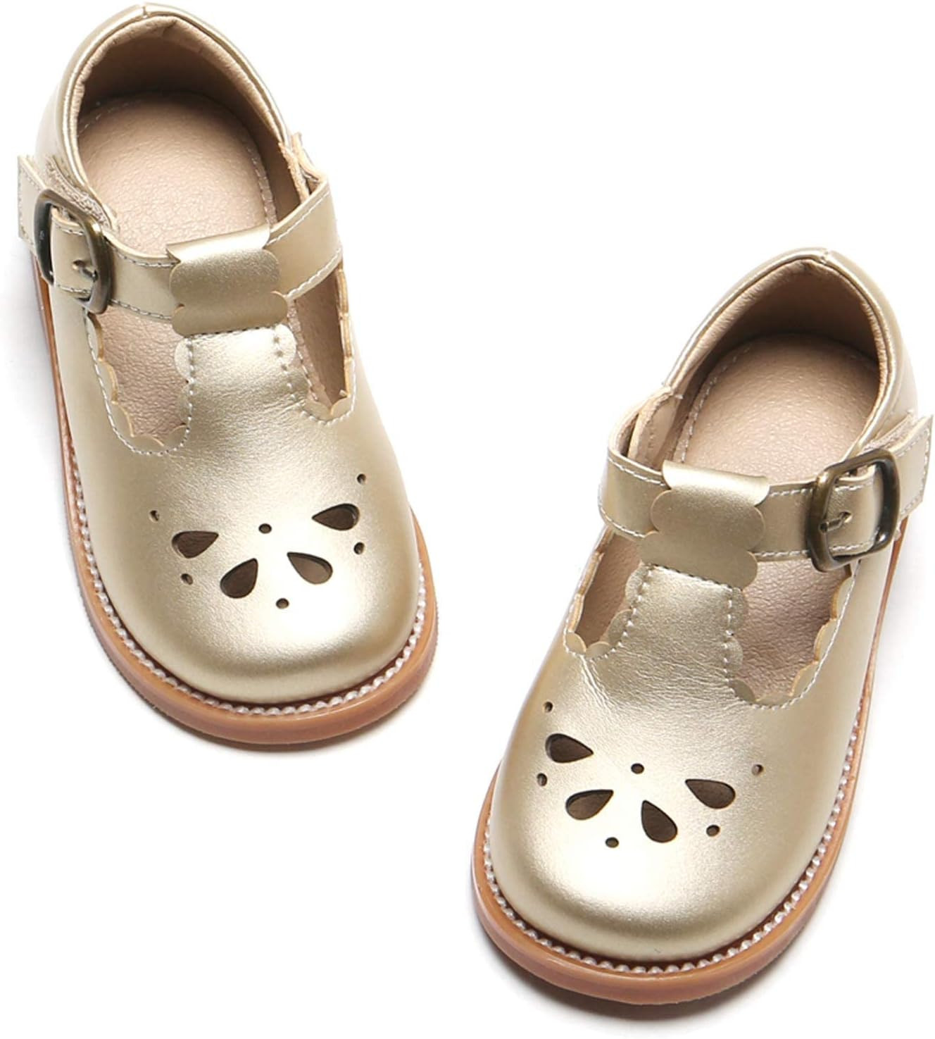 Felix & Flora Toddler Little Girl Mary Jane Dress Shoes - Ballet Flats for Girl Party School Shoes | Amazon (US)
