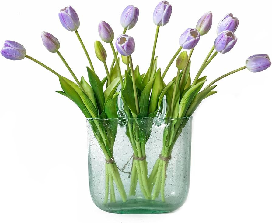 15pcs Artificial Tulips Flowers, Real Touch Latex Bouquet, Fake Tulips for Office Wedding Party H... | Amazon (US)