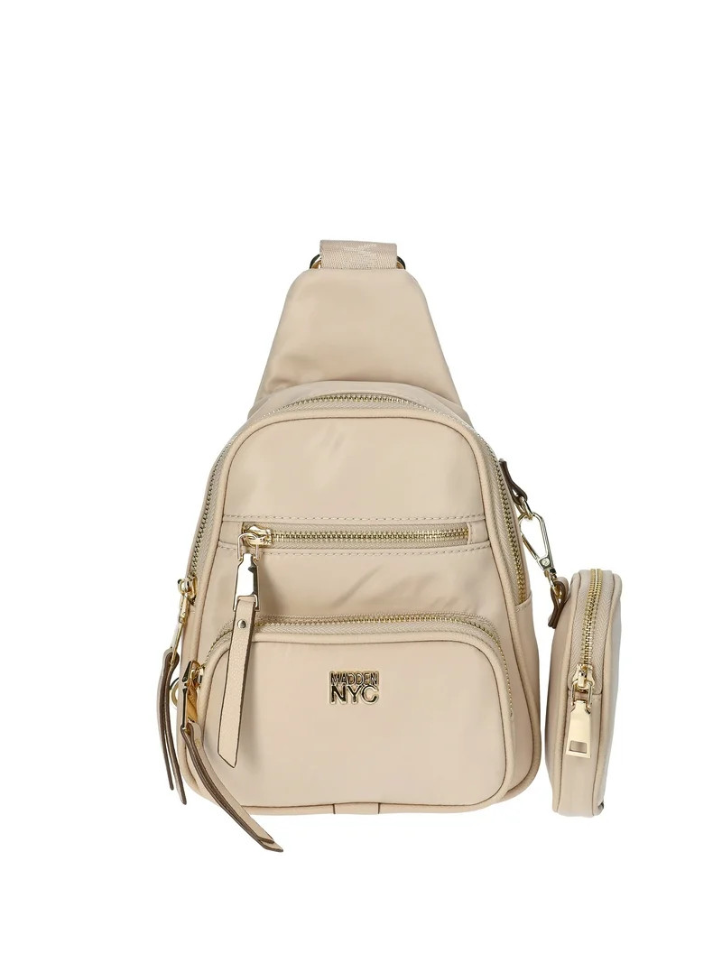 Madden NYC Women's Nylon Sling Bag, Khaki | Walmart (US)