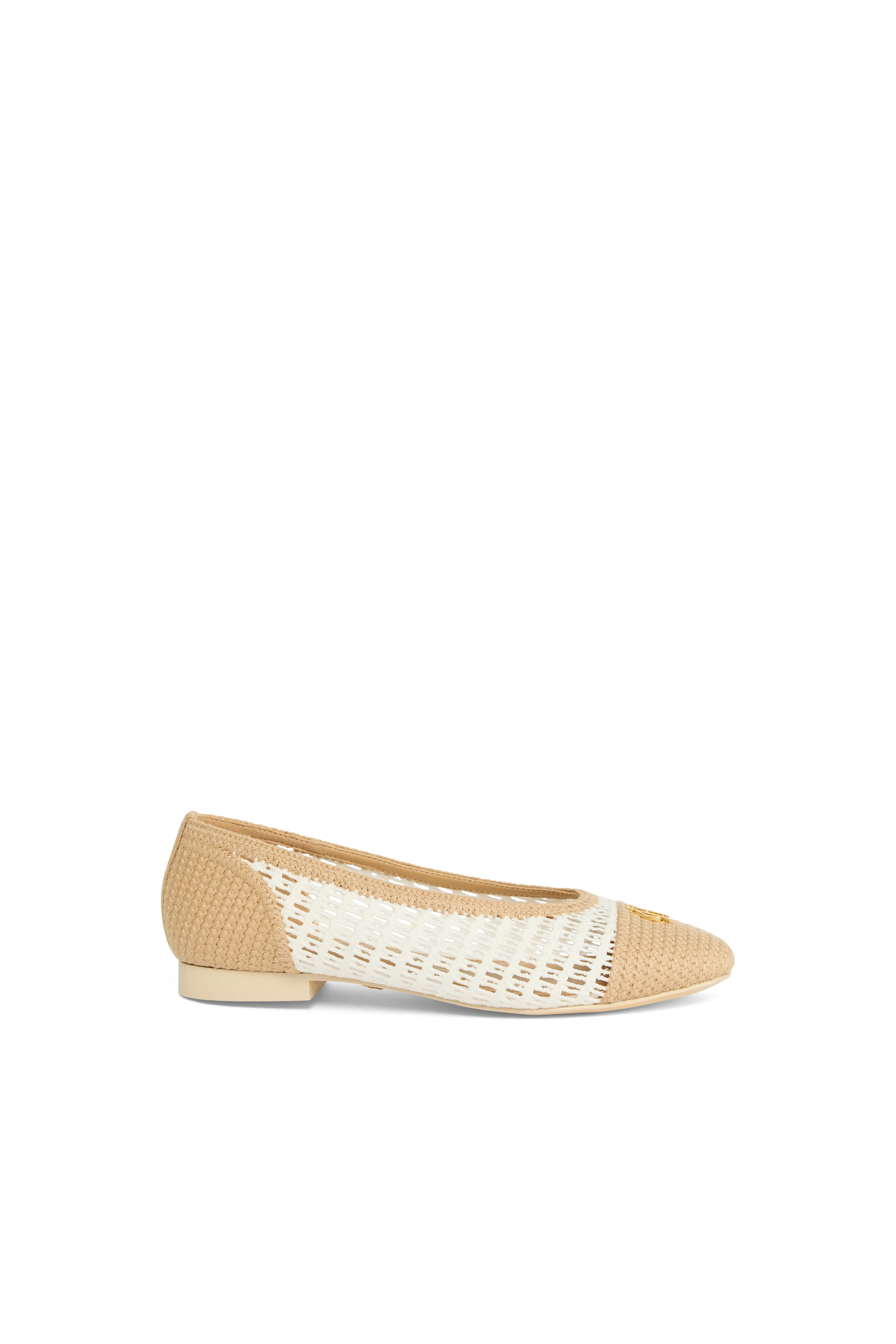 Ballet Shoe (Cream Tan Rattan) | Holland Cooper