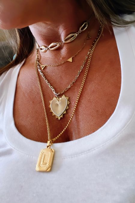 Gold necklaces I wear on a daily basis.

Heart necklace is linked on my LinkTree: https://linktr.ee/linz30a

summer style, summer fashion, summer outfits, summer looks, spring shoes, spring sandals, wedges, summer shoes, summer sandals, belt bag, crossbody bag, crossbody purse, swimwear, bikinis, bathing suits, one piece bathing suit, beach attire, beach looks, beach vacation, wedding guest dress, baby shower dress, amazon fashion, amazon finds, amazon deals, affordable style Walmart fashion Walmart finds #vacationdresses #resortdresses #resortwear #resortfashion #LTKseasonal #rustichomedecor #liketkit #highheels #Itkhome #Itkgifts #springtops #summertops #Itksalealert #LTKRefresh #fedorahats #bodycondresses #sweaterdresses #bodysuits #miniskirts #midiskirts #longskirts #minidresses #mididresses #shortskirts #shortdresses #maxiskirts #maxidresses #watches #camis #croppedcamis #croppedtops #highwaistedshorts #highwaistedskirts #momjeans #momshorts #capris #overalls #overallshorts #distressesshorts #distressedjeans #whiteshorts #contemporary #leggings #blackleggings #bralettes #lacebralettes #clutches #competition #beachbag #totebag #luggage #carryon #blazers #airpodcase #iphonecase #shacket #jacket #sale #workwear #ootd #bohochic #bohodecor #bohofashion #bohemian #contemporarystyle #modern #bohohome #modernhome #homedecor #nordstrom #bestofbeauty #beautymusthaves #beautyfavorites #hairaccessories #fragrance #candles #perfume #jewelry #earrings #studearrings #hoopearrings #simplestyle #aestheticstyle #luxurystyle #strawbags #strawhats #kitchenfinds #amazonfavorites #aesthetics #blushpink #goldjewelry #stackingrings #toryburch #comfystyle #easyfashion #vacationstyle #goldrings #lipliner #lipplumper #lipstick #lipgloss #makeup #blazers # LTKU #StyleYouCanTrust #giftguide #LTKSale #backtowork #LTKGiftGuide #amazonfashion #traveloutfit #familyphotos #trendyfashion #holidayfavorites #LTKseasonal #boots
#gifts #aestheticstyle #comfystyle #cozystyle kinsley armelle 

#LTKxPrimeDay #LTKunder100 #LTKstyletip