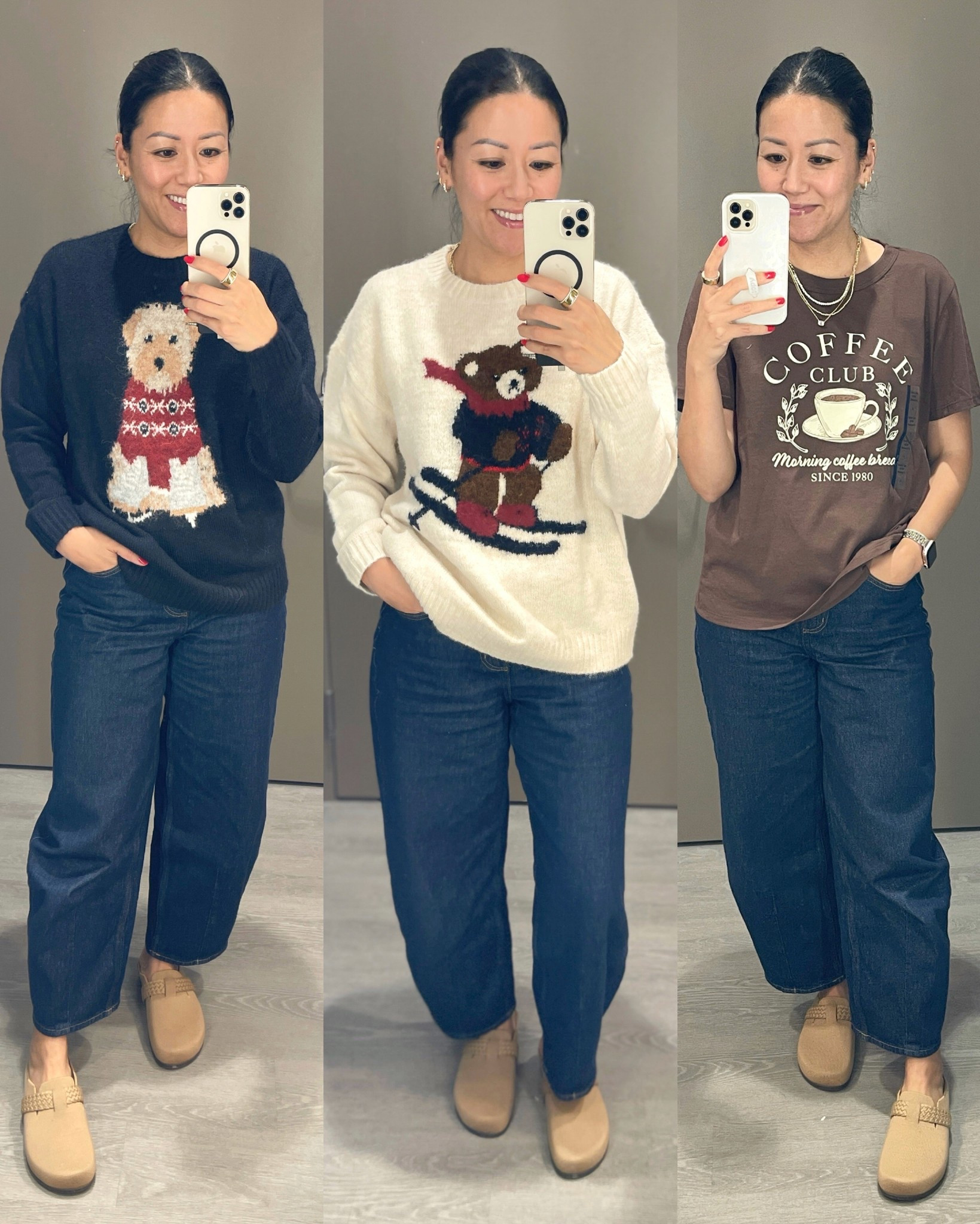 From left to right:
Size XXS sweater, size XS sweater, size large tee
Size 4 jeans
Rothy’s are true to size

Target style
Target fall fashion


#LTKSeasonal #LTKFindsUnder50 #LTKSaleAlert