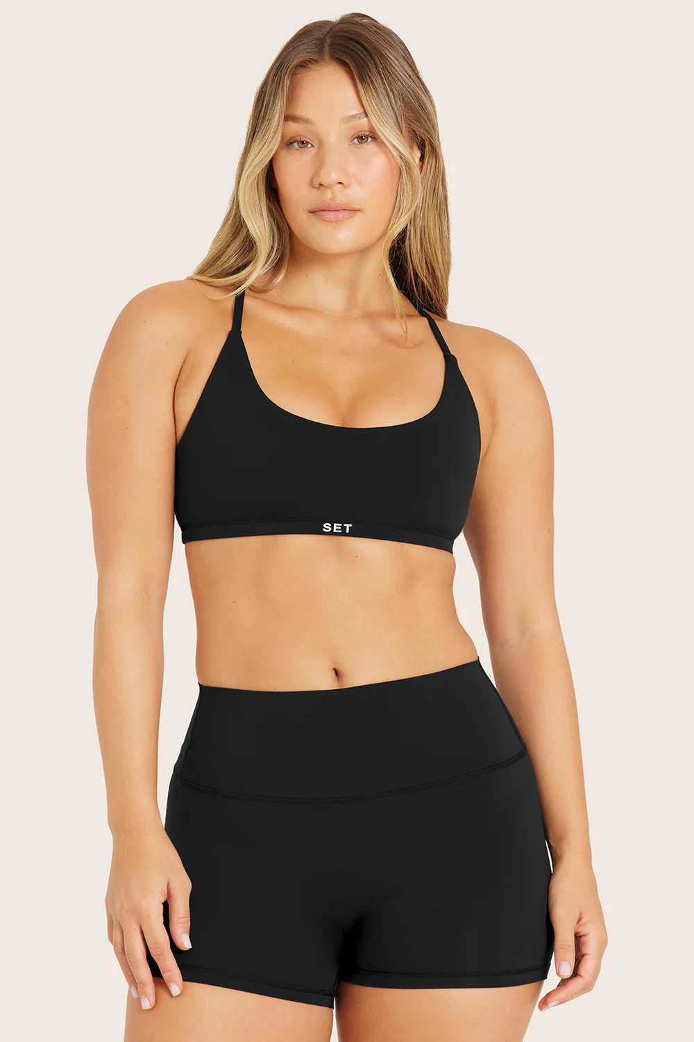 AIRLUXE™ BREATHE Y STRAP BRA - ONYX | SET Active