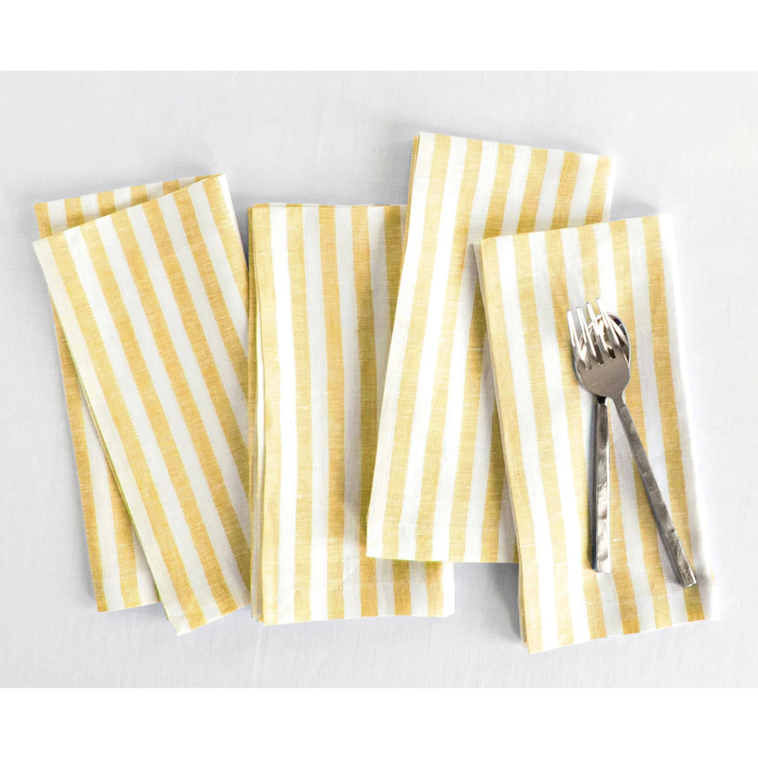 Amalfi Stripe Linen Napkins, Set of 4 | Solino Home