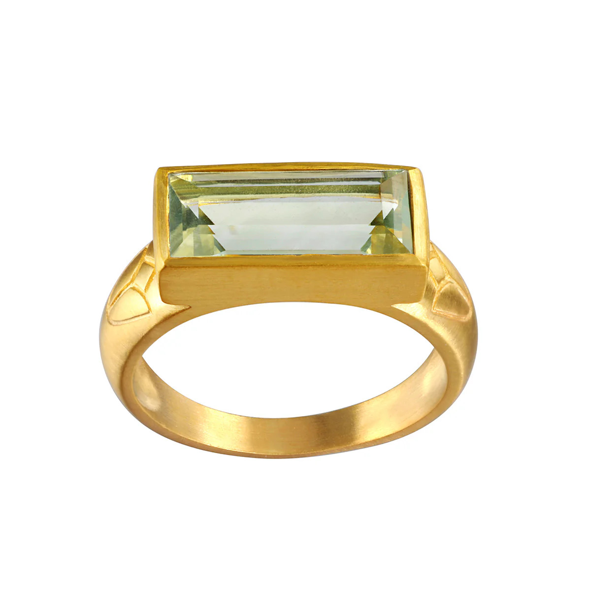 Blooming Splendor Lotus Green Amethyst Ring | Satya Jewelry