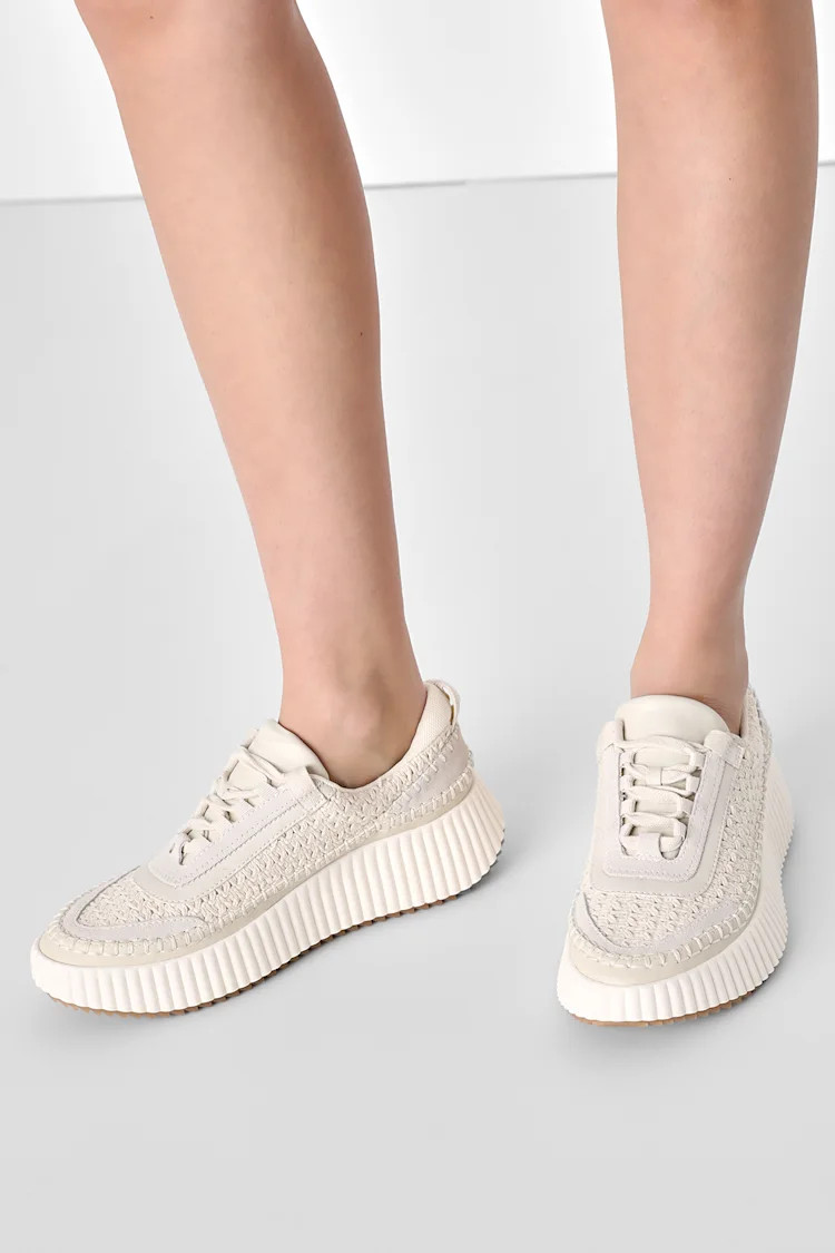 Dolen Sandstone Knit Platform Sneakers | Lulus (US)