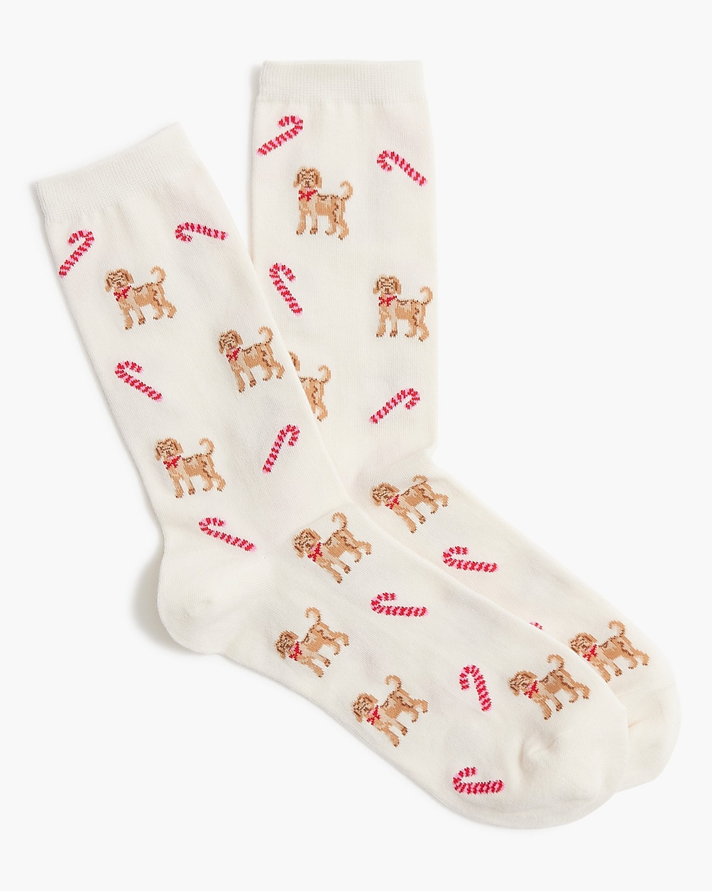Dog and candy cane trouser socks | J.Crew Factory