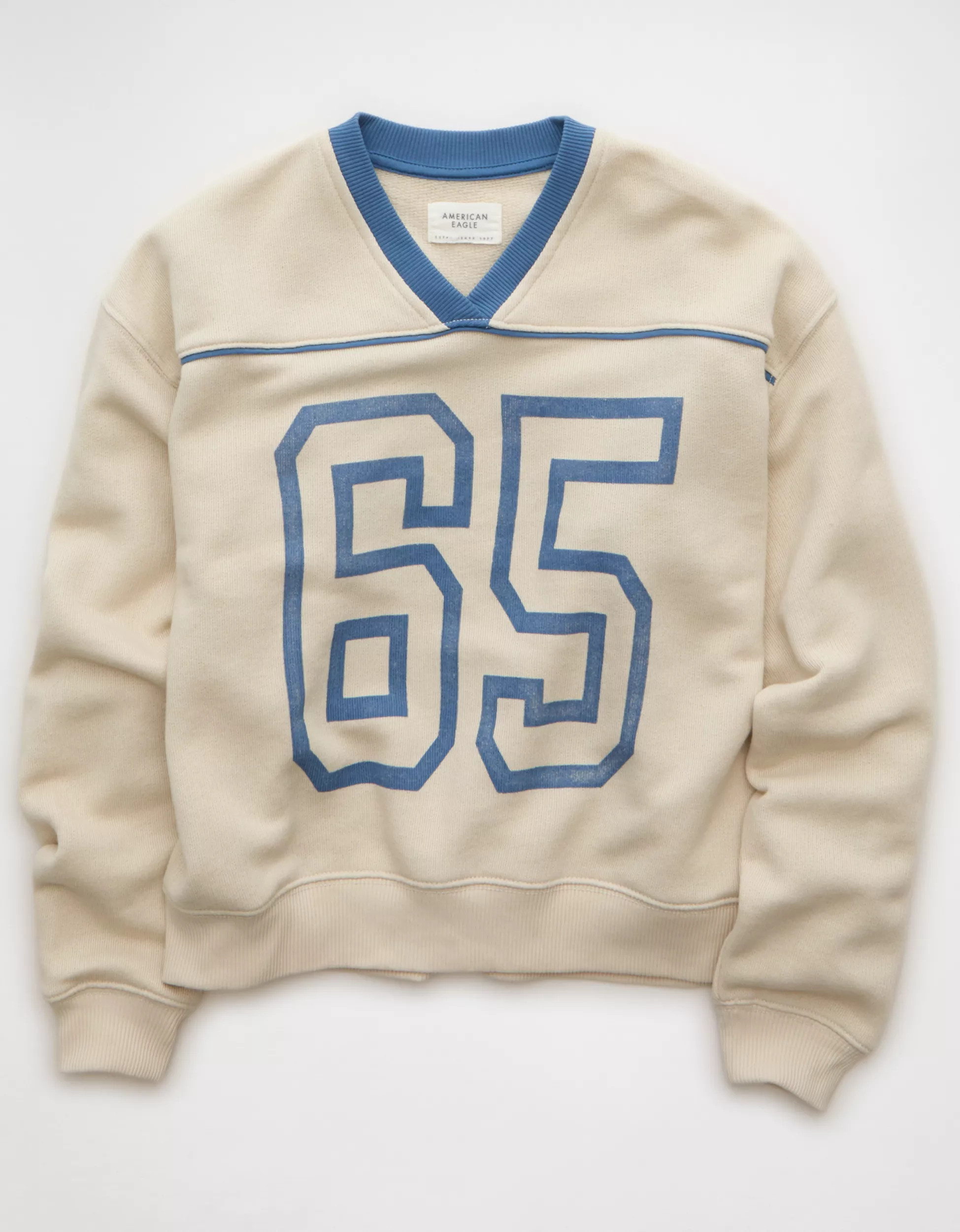 AE Varsity Graphic V-Neck Sweatshirt | American Eagle Outfitters (US & CA)