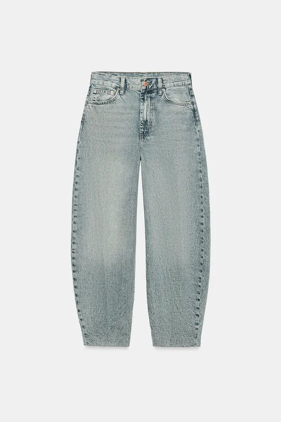 ZW COLLECTION HIGH-WAIST TAPERED JEANS | Zara UK