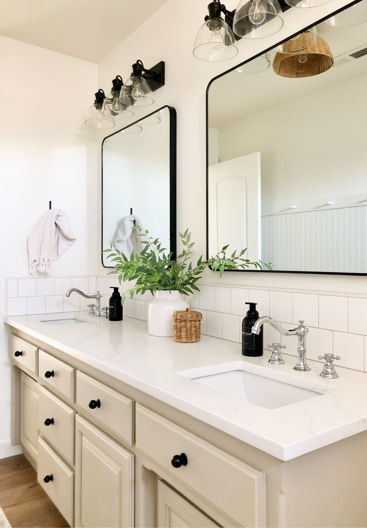Affordable bathroom updates!

• Paint color is Solid Wood. Requires no prep! 3-4 coats with a roller and wipe on sealer after everything is dry! Buff it in til everything is covered.

Bathroom diy, bathroom hardware, bathroom mirrors, bathroom lighting, light fixtures, vanity lights, bathroom vanity, gray cabinets, cabinet hardware, faucets, tile, bathroom remodel 

#LTKFindsUnder100 #LTKFindsUnder50 #LTKHome