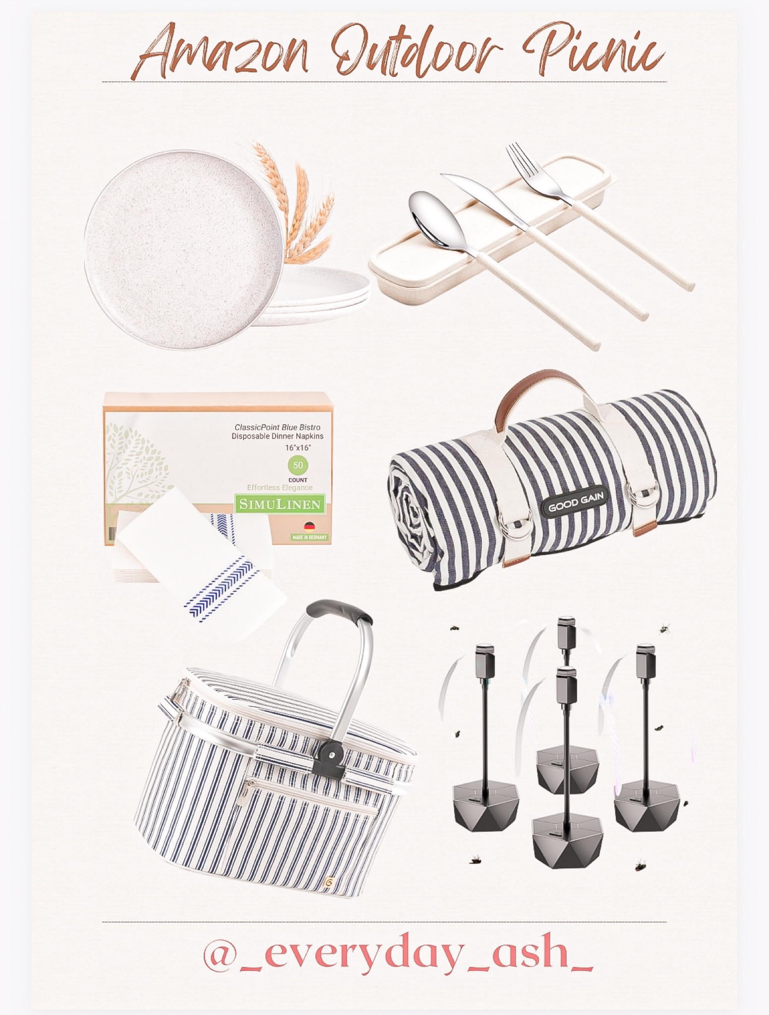 Amazon outdoor picnic 🧺 

This is great for yourself, bride to be , new home owners & more 

Pair it with their favorite bottle of bubbly 🥂

Picnic, Amazon finds, Amazon must haves, outdoor plates, outdoor kitchen items, wedding gift,  graduation gift , new home gift, picnic basket, drink cooler, table fly fan 

#LTKwedding #LTKGiftGuide #LTKfindsunder50