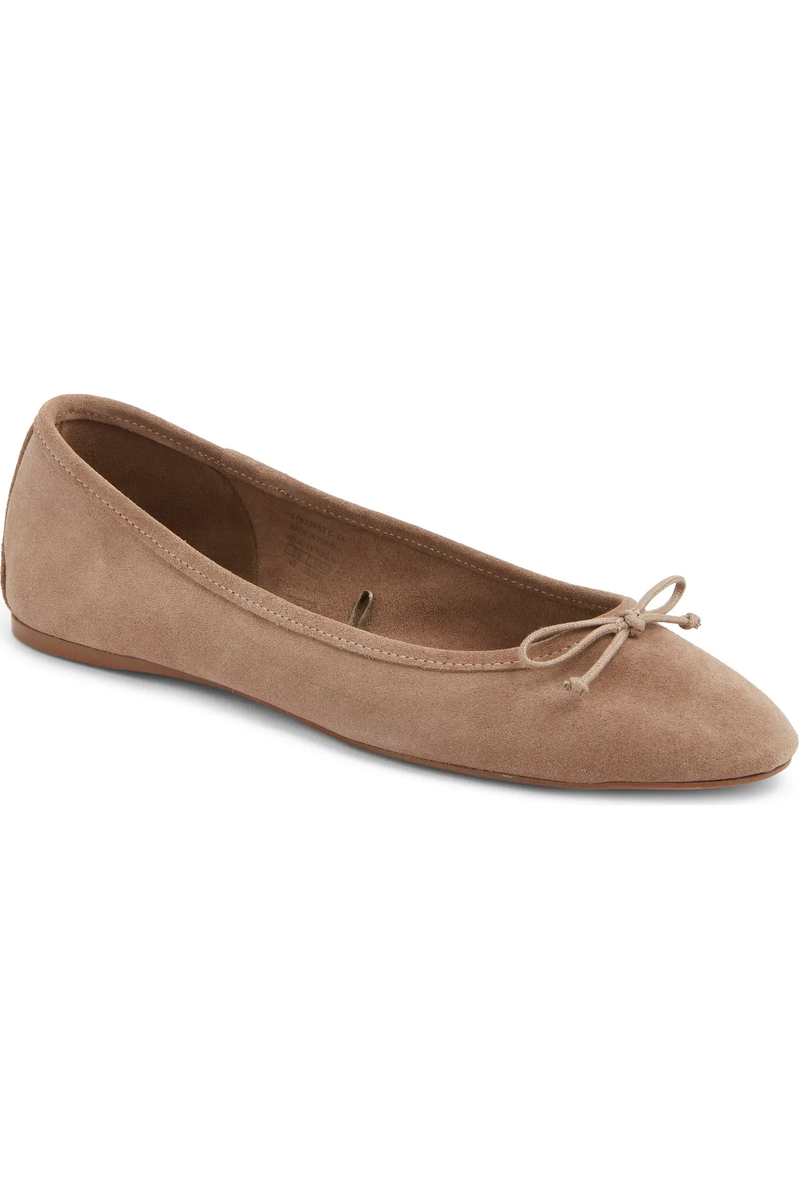 MANGO Bow Round Toe Ballet Flat (Women) | Nordstrom | Nordstrom