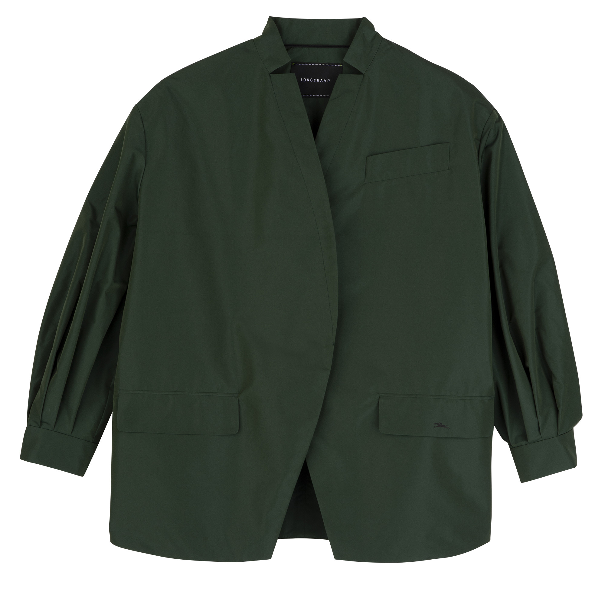 Kimono jacket British Green - Technical taffeta | Longchamp US | Longchamp
