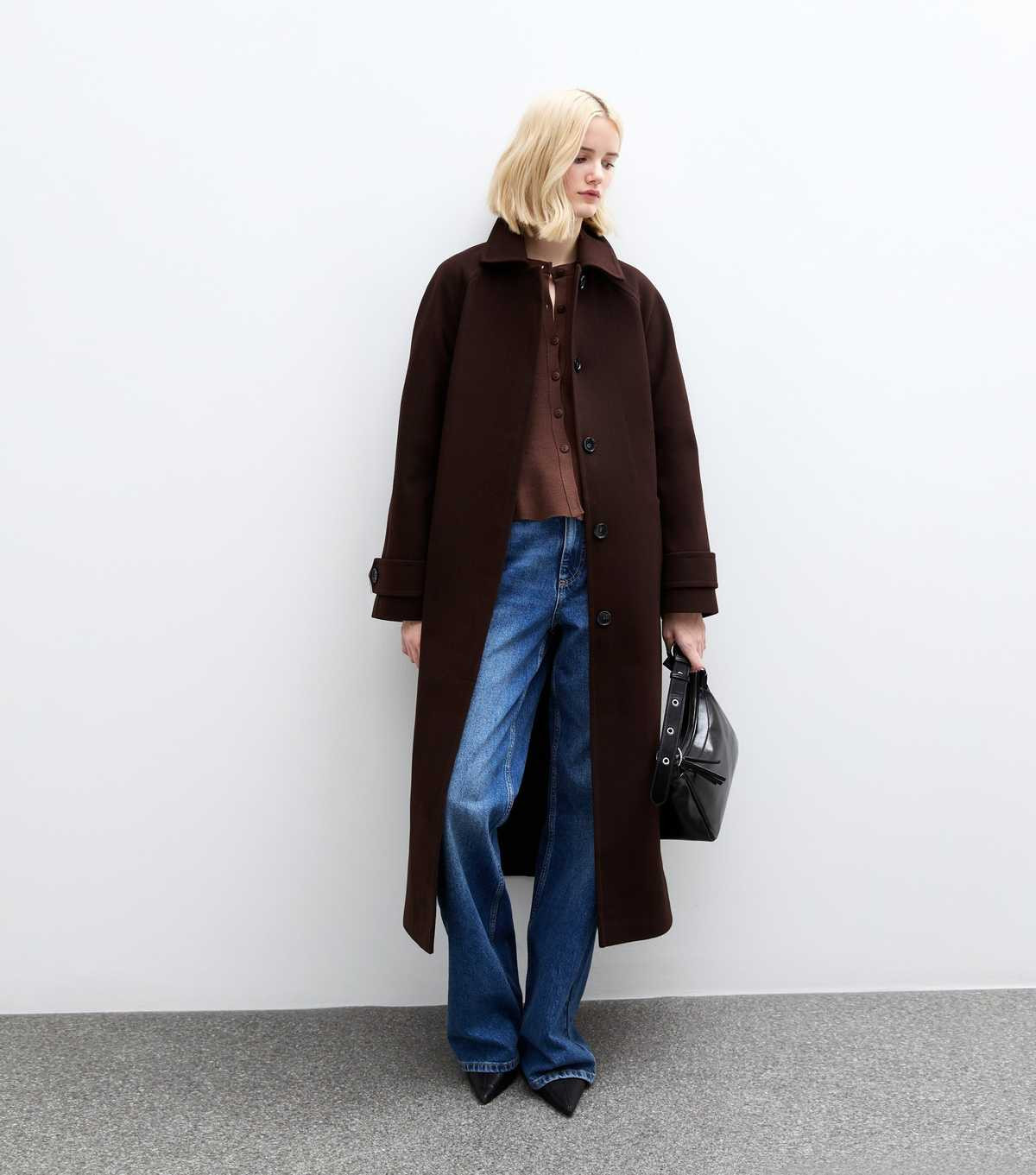 Brown Longline Belted Trench Coat
						
						Add to Saved Items
						Remove from Saved Items | New Look (UK)