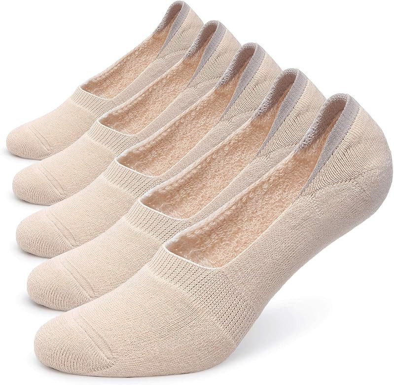 Pareberry Women's Thick Cushion Cotton Athletics Casual Low Cut Flat Non-Slip Boat Liner No Show ... | Amazon (US)