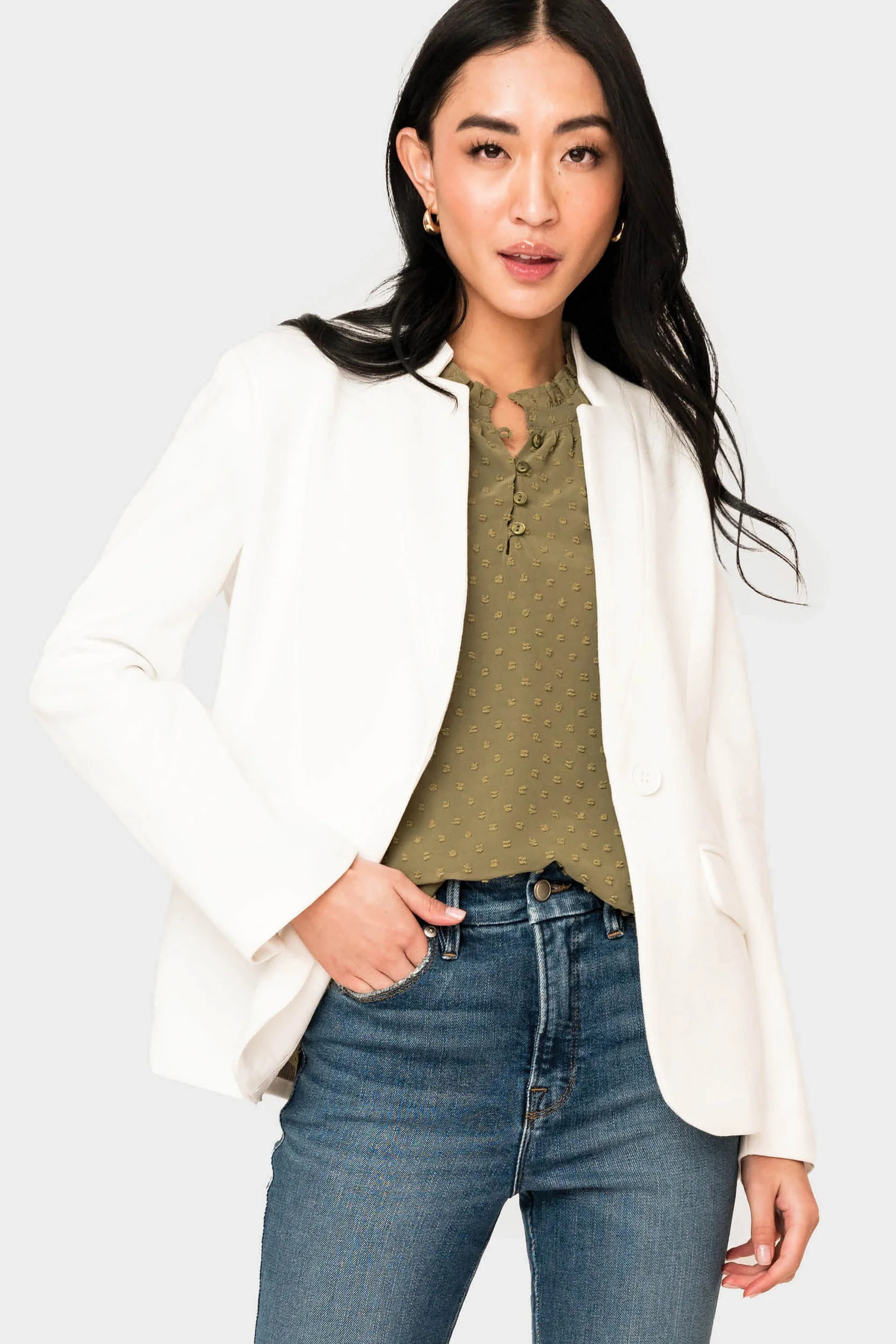 Notch Collar Blazer | Gibson