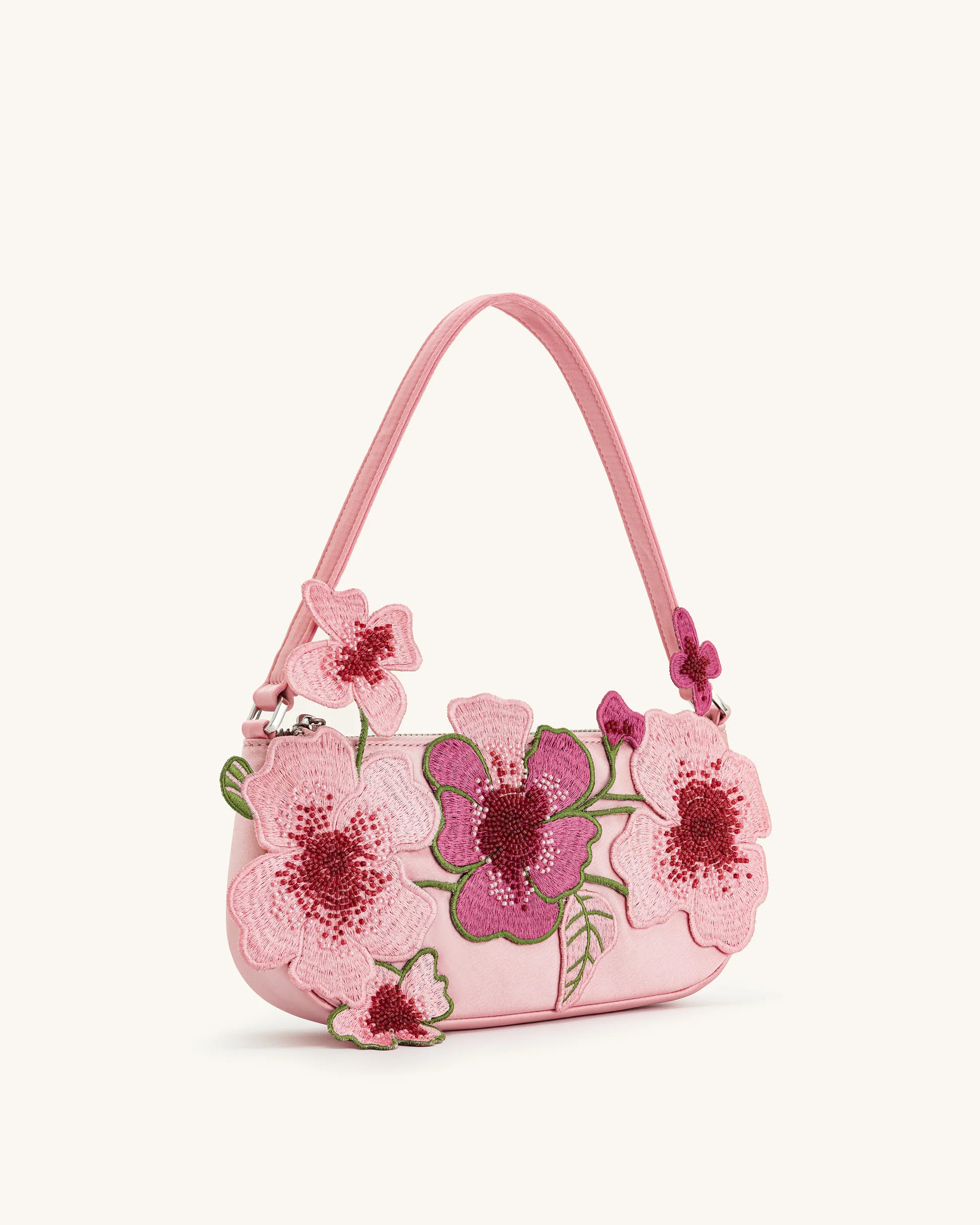 Leona Bead Embellished Shoulder Bag - Pink | JW PEI US