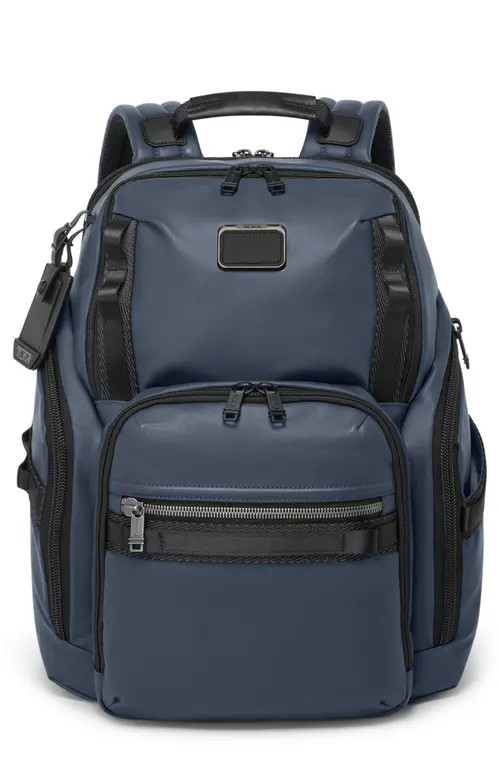 TUMI Search Nylon Backpack in Navy Coated Canvas at Nordstrom | Nordstrom