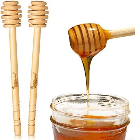 Kitchenious Pack 3 Honey Dipper Sticks - 6 Inch Honeycomb Stirrers - Wedding Party Favors, Charcu... | Amazon (US)