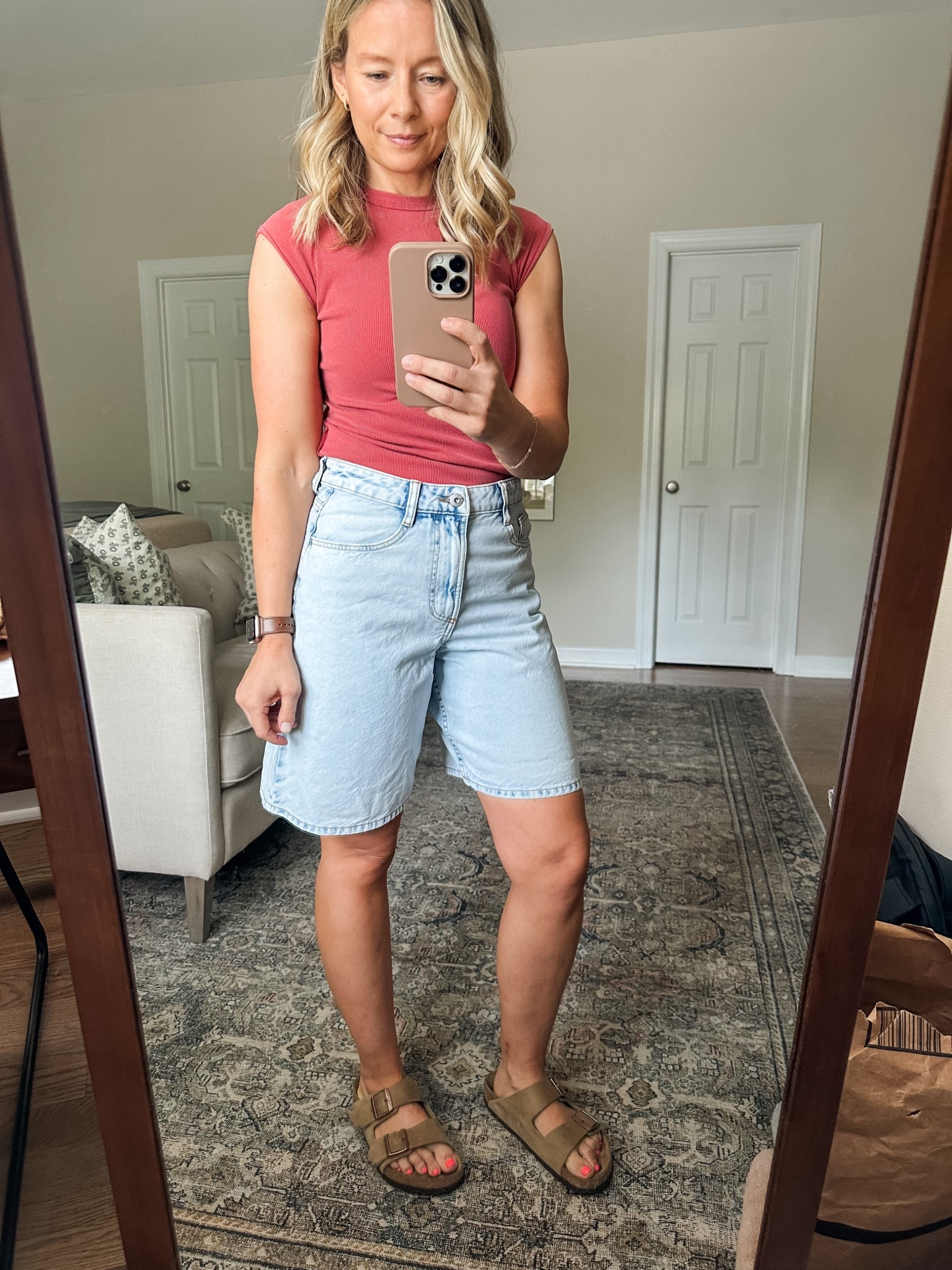 Bermuda shorts for the win! Love these ones from ASOS that are on sale right now. Paired with this Free People cap sleeve and Birkenstocks and you’ve got the perfect summer outfit.

#LTKFindsUnder50 #LTKSaleAlert #LTKStyleTip