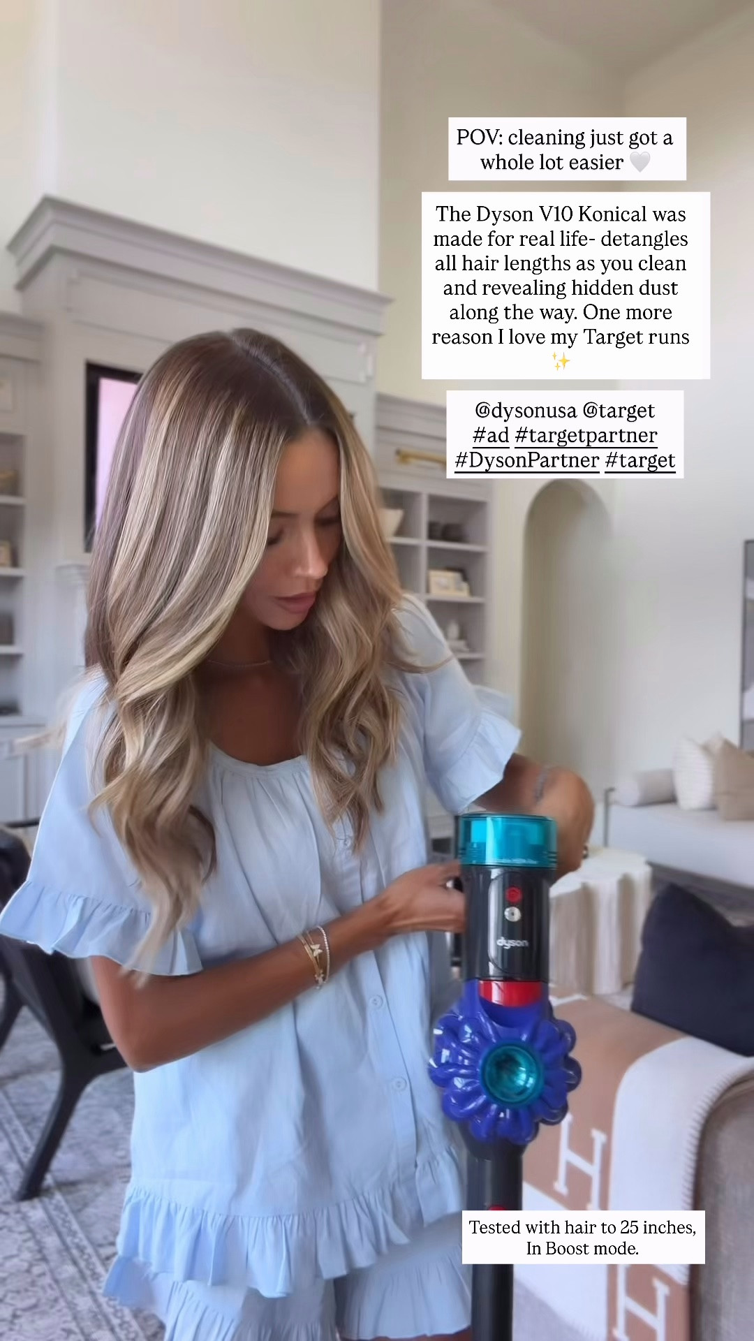 #ad Simple daily habits that make home feel peaceful, clean, and functional. Less effort, cleaner floors, and one less thing on my to-do list 🤍✨ 

The new Dyson V10 Konical has quickly become a favorite for everyday cleaning. It de-tangles long hair up to 25 inches as it cleans and even illuminates hidden dust so you can see what you might otherwise miss. Busy mom approved 🙌 

You can find the Dyson V10 Konical at @Target 🛒 

@dysonusa @target #targetpartner #DysonPartner #target @shop.ltk #liketkit