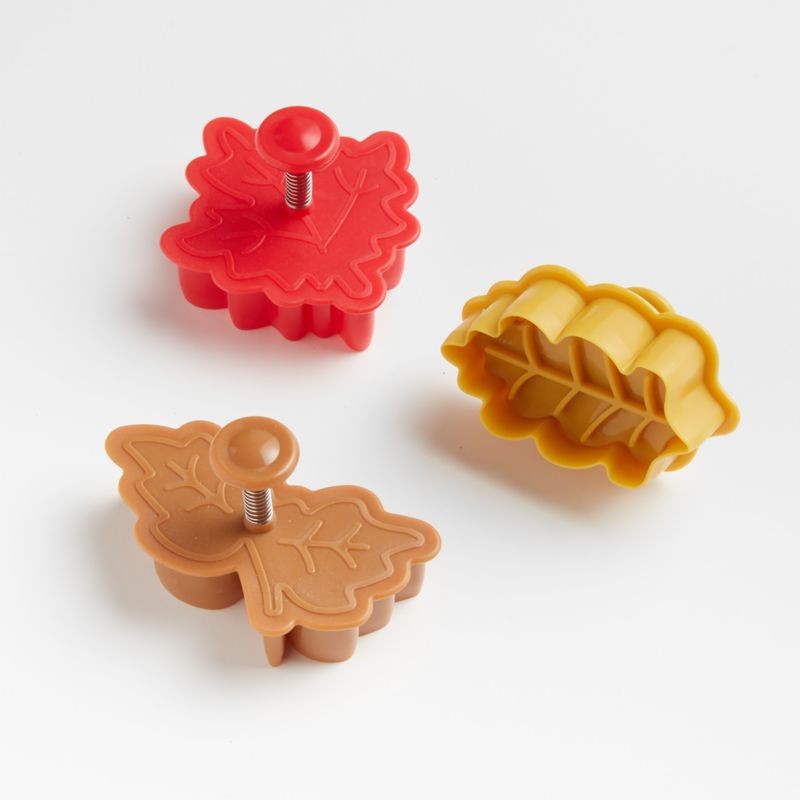 Autumn Harvest Leaf Pie Crust Cutters, Set of 3 + Reviews | Crate and Barrel | Crate & Barrel