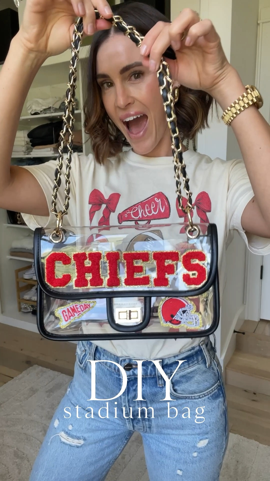 DIY chiefs stadium bag🏈 football season is here!! 

Ootd
Gameday

#LTKootd #LTKSeasonal