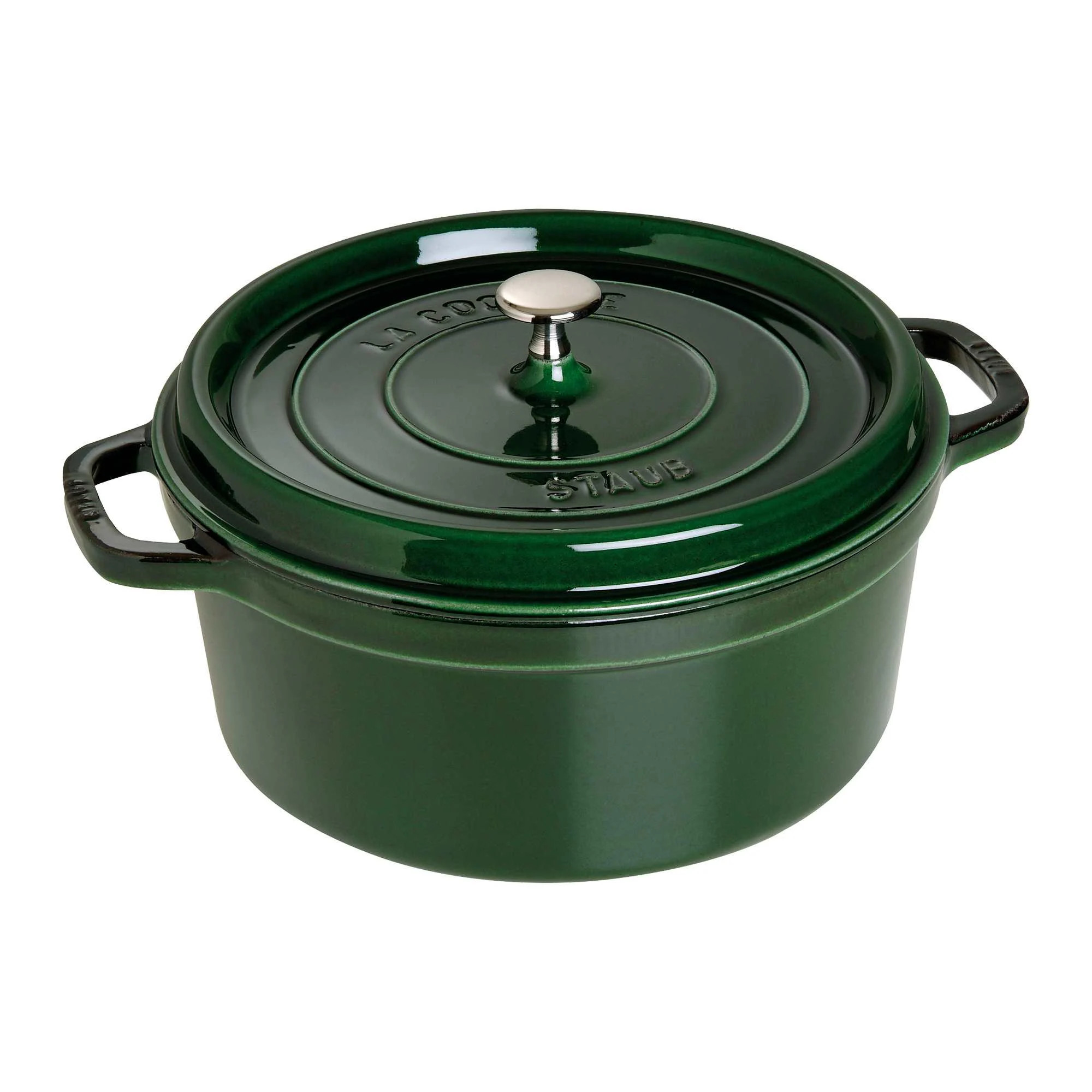 STAUB Cast Iron 7qt Round Cocotte Basil one_size in Green | 1102885 | Lowe's