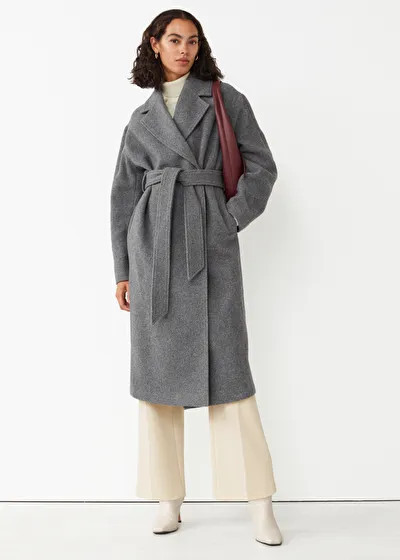 Weit geschnittener Wollmantel mit Gürtel | & Other Stories (DE + FR)
