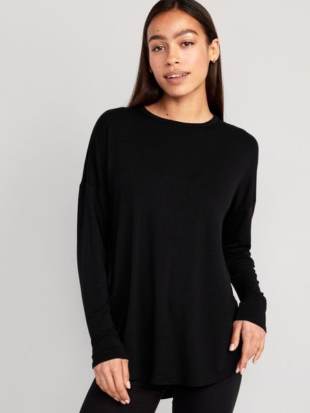 Luxe Long-Sleeve Tunic T-Shirt for Women | Old Navy (US)