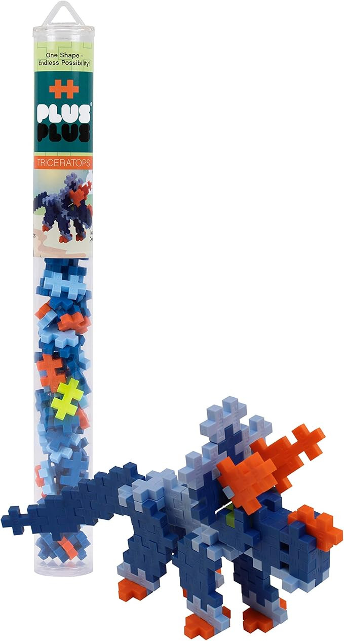 PLUS PLUS - Triceratops Dinosaur - 70 pc, Construction Building Stem/Steam Toy, Kids Puzzle Block... | Amazon (US)