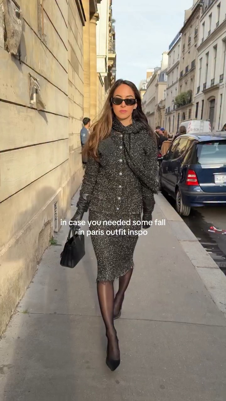 ultra chic fashion inspo for fall in pariii 🖤 #fallinparis #fallinparisoutfits #fallinparisfashion #parisoutfitinspo