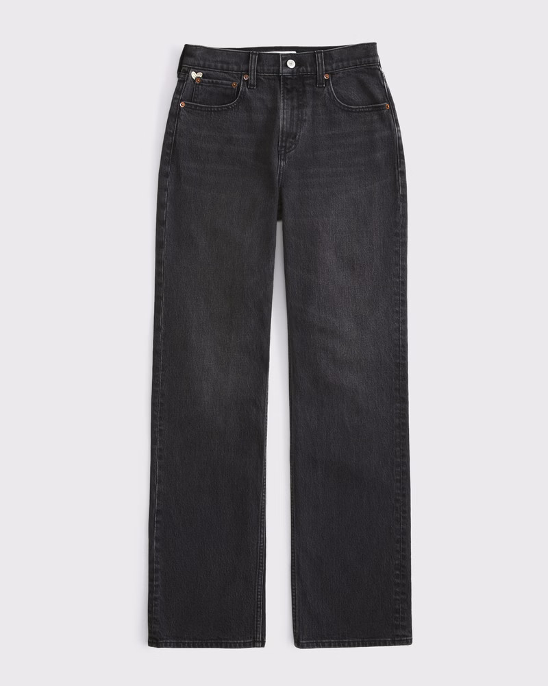 High Rise 90s Relaxed Heart Embroidered Jean | Abercrombie & Fitch (US)