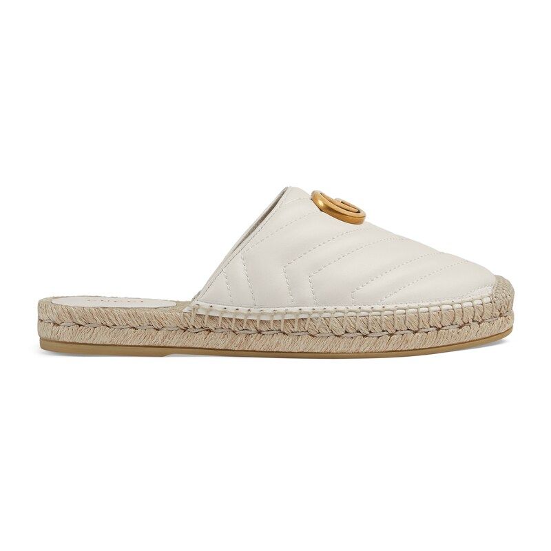 Leather espadrille with Double G | Gucci (US)