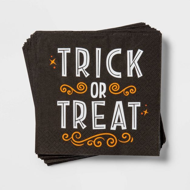 30ct Disposable Trick or Treat Halloween Beverage Napkins - Hyde & EEK! Boutique™ | Target