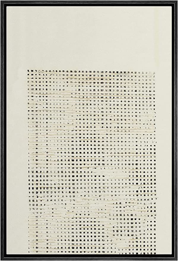 IDEA4WALL Framed Canvas Print Wall Art Distressed Tan Grunge Geometric Pattern Abstract Shapes Il... | Amazon (US)