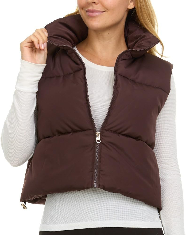 Jessica Simpson Cropped Puffer Vest Women, Sleeveless Women’s Outerwear Vests | Amazon (US)