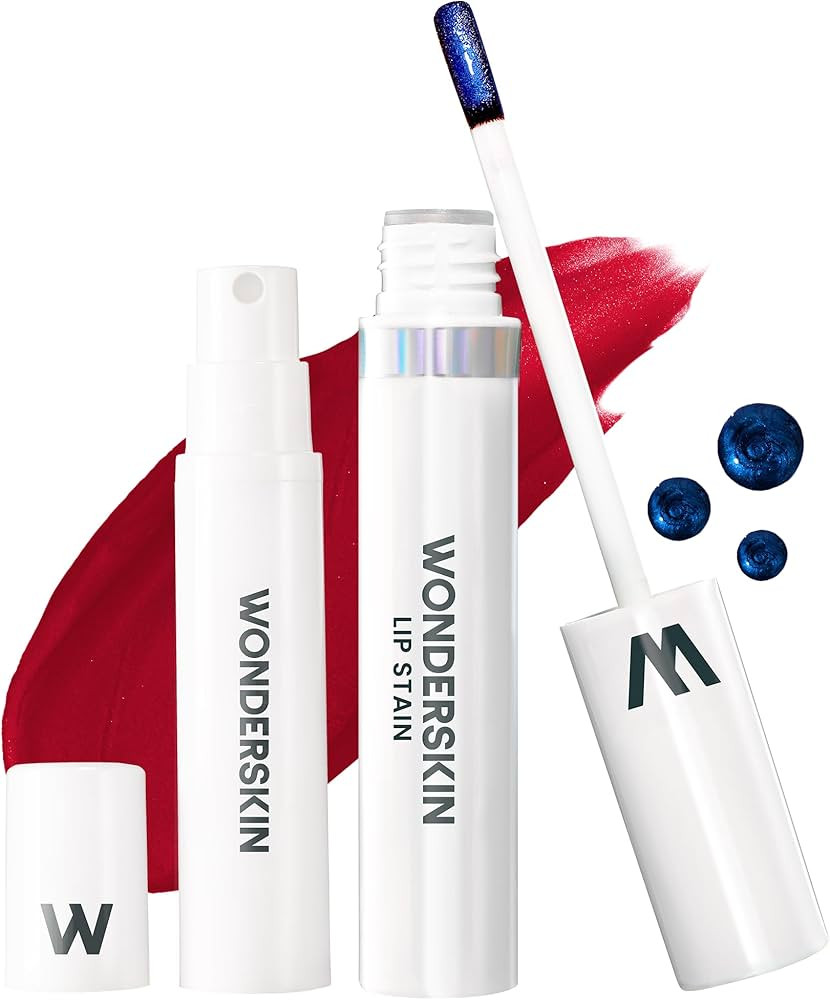 Wonderskin Wonder Blading Lip Stain Peel Off and Reveal Kit - Long Lasting, Waterproof Red Lip Ti... | Amazon (US)