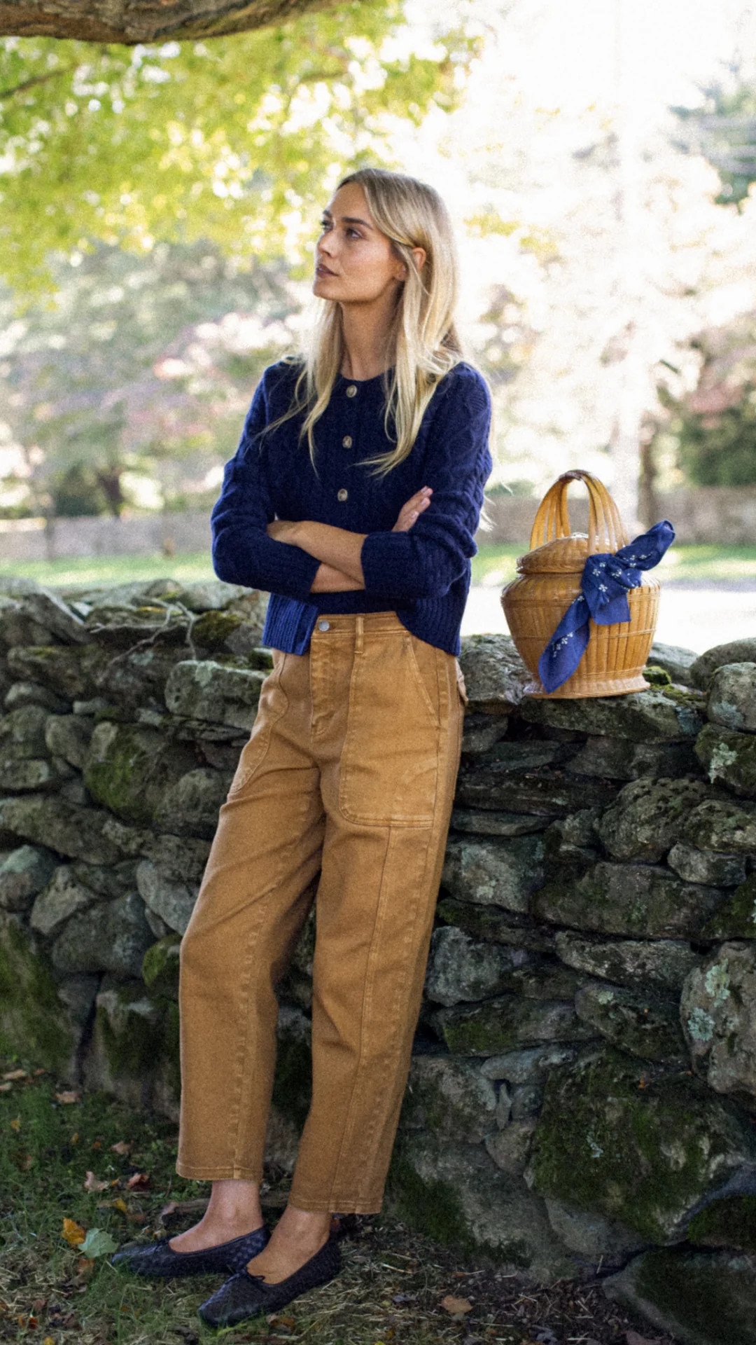 Meade High Rise Barrel Jean - Golden Brown | Marea