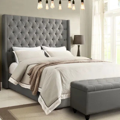 Park Avenue Upholstered Platform Bed Diamond Sofa Size: King | Wayfair North America