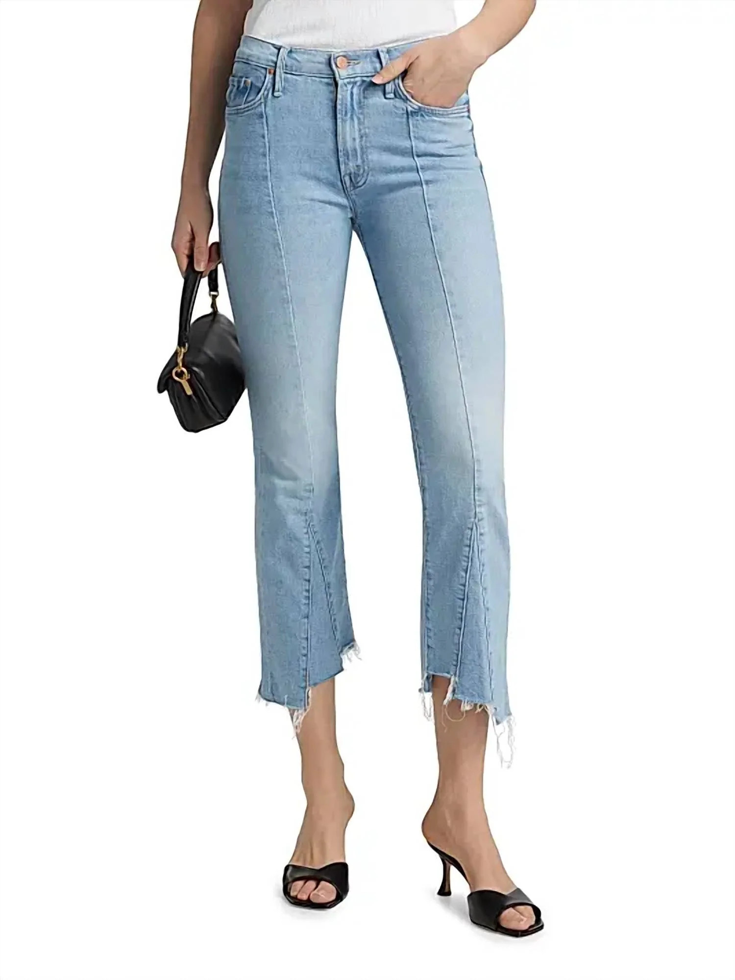 The Insider Fray Low-Rise Stretch Crop Jeans In Let's Get It Together | Shop Simon