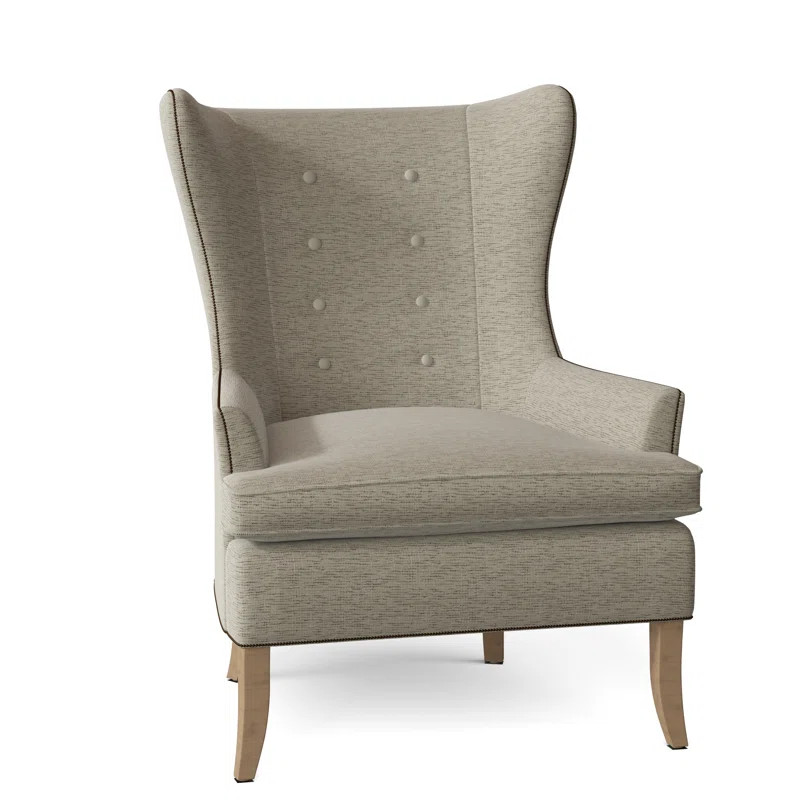 Hannah 34" Wide Tufted Wingback Chair | Wayfair North America