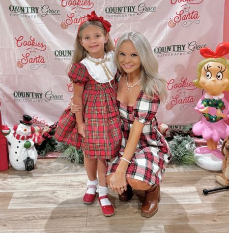 I’m obsessed with this plaid christmas dress my little girl wore and it’s under $30!! She’s five and wearing a Size 5 

My dress size: XS 
#amazonchristmas #familyoutfits #plaid 

#LTKkids #LTKfamily #LTKHoliday